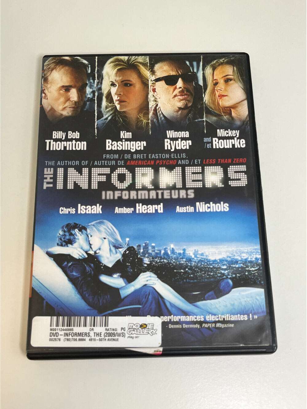 The Informers DVD Bilingual Billy Bob Thornton 2009